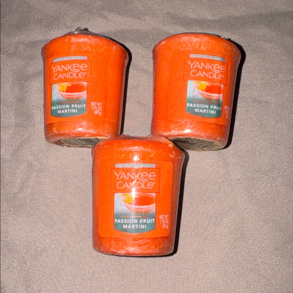 3 NEW Yankee Candle Passion Fruit Martini Votive set
